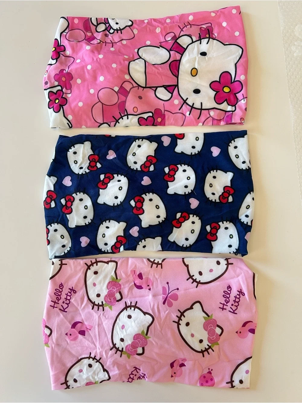 Hello Kitty Stretch Headband Set - Pink, Navy & Light Pink